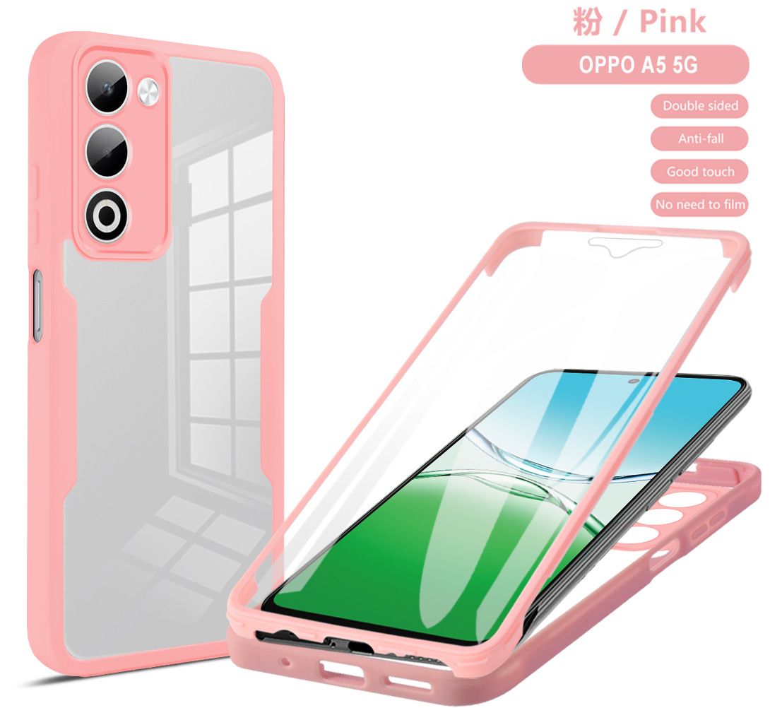 360 Full Protection Case for OPPO A5 2025 A5x A5 Pro A3X A40 A79 Cover Built-in Screen Protector