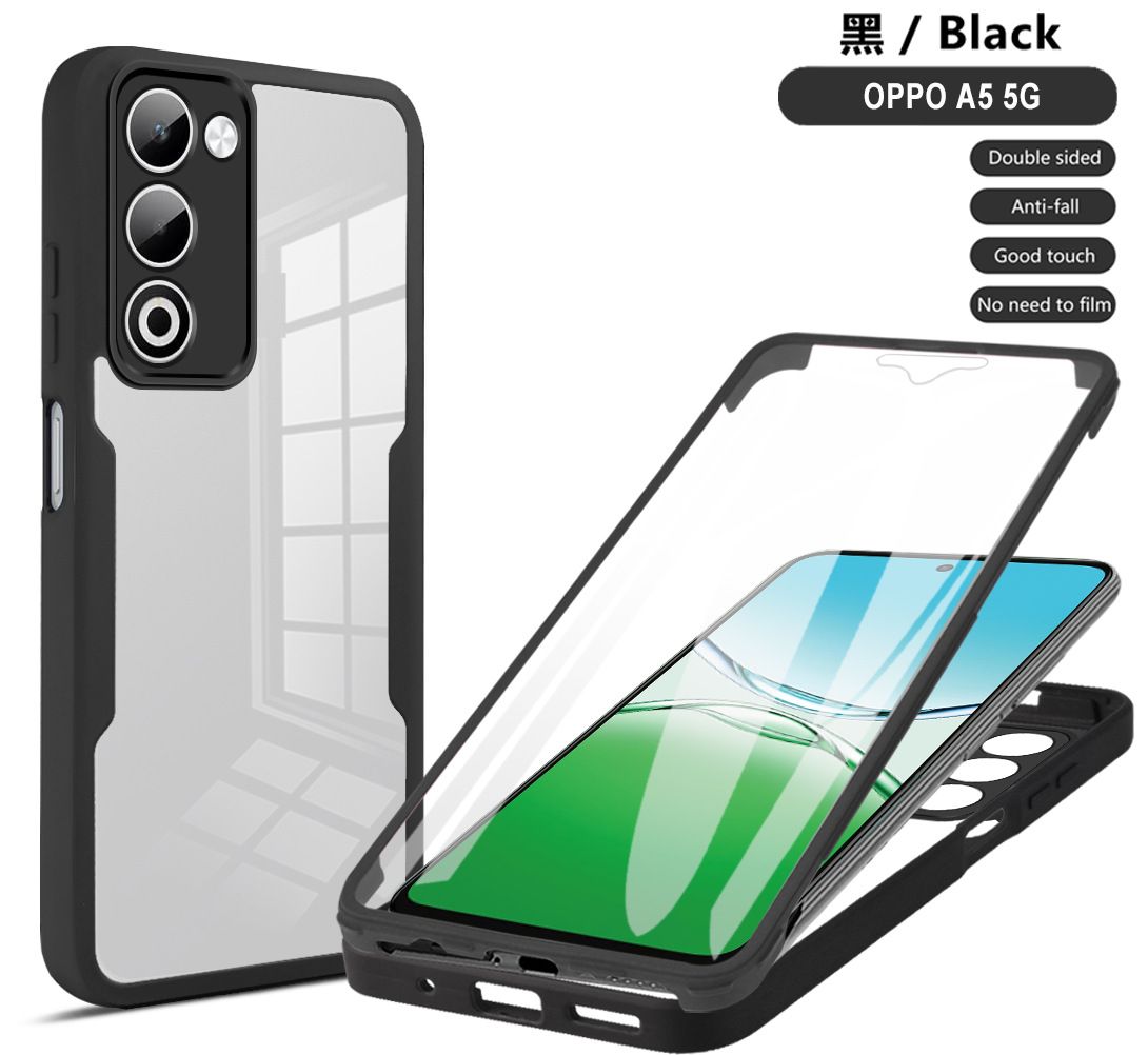 360 Full Protection Case for OPPO A5 2025 A5x A5 Pro A3X A40 A79 Cover Built-in Screen Protector