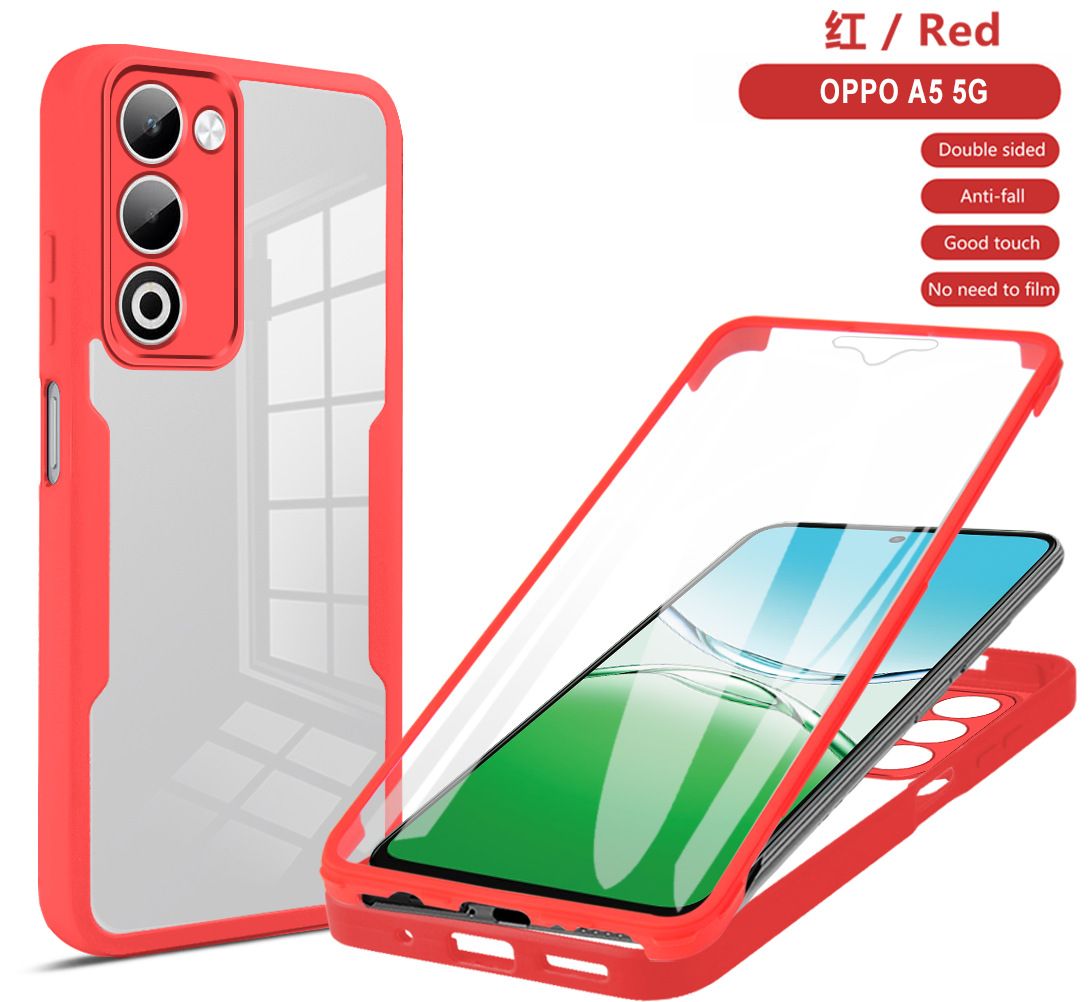 360 Full Protection Case for OPPO A5 2025 A5x A5 Pro A3X A40 A79 Cover Built-in Screen Protector