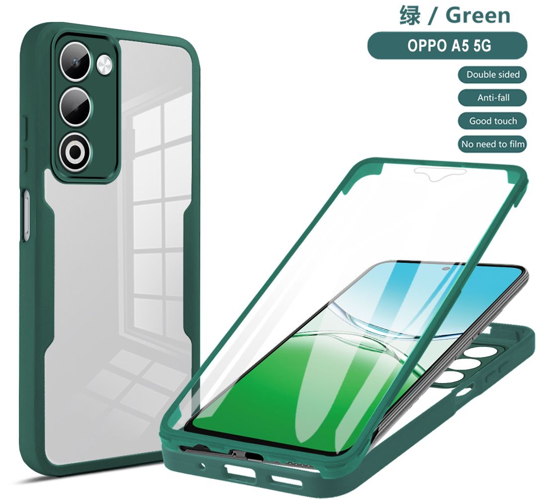 360 Full Protection Case for OPPO A5 2025 A5x A5 Pro A3X A40 A79 Cover Built-in Screen Protector
