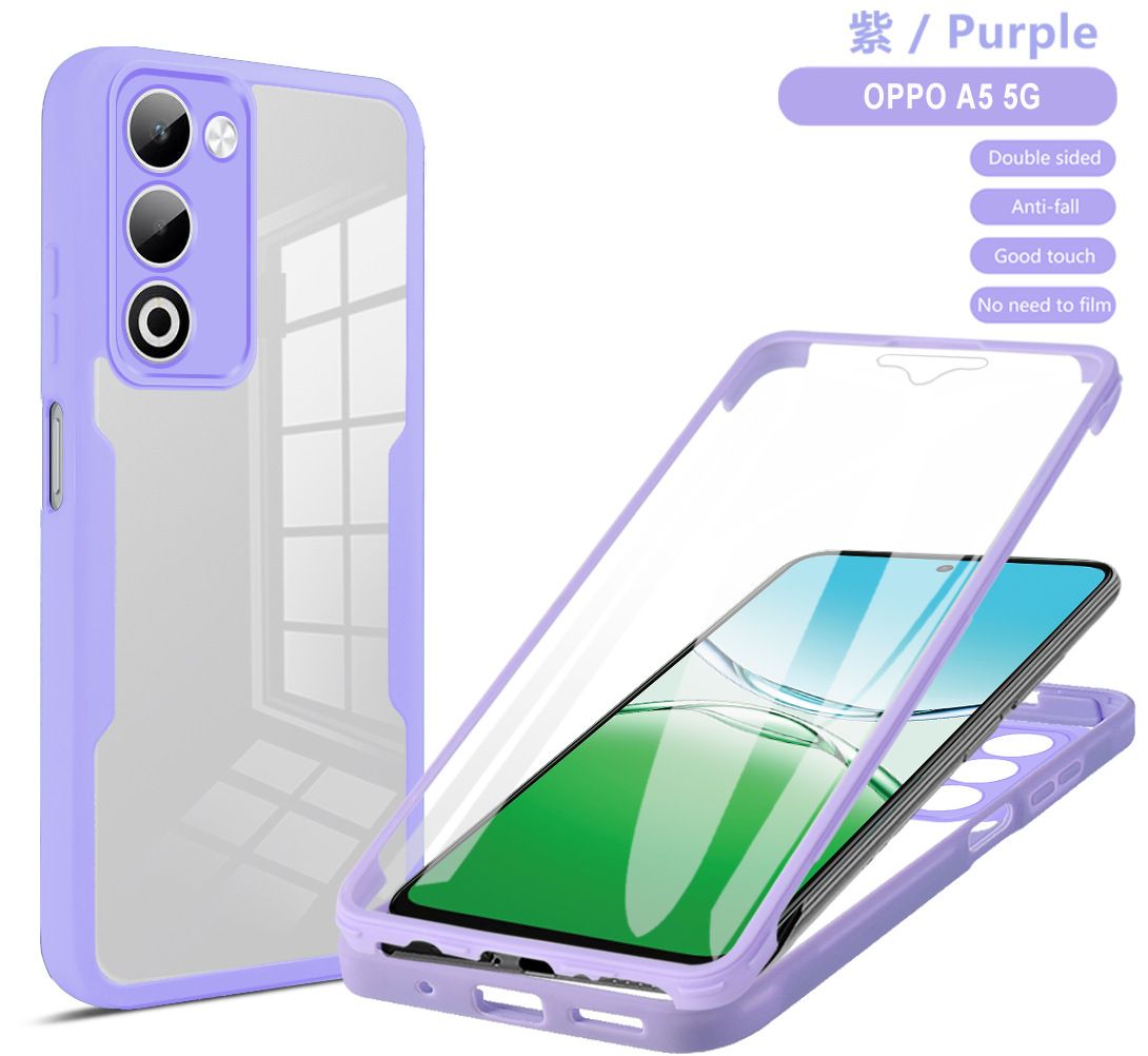 360 Full Protection Case for OPPO A5 2025 A5x A5 Pro A3X A40 A79 Cover Built-in Screen Protector