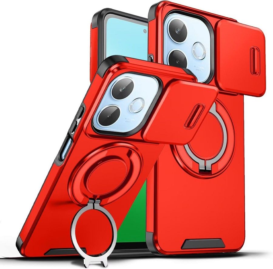 With Slide Camera Lens Protective Cover Case for OPPO A5x A5 2025 A5 Pro A3x A40 A80 Magnetic Kickstand Phone Case