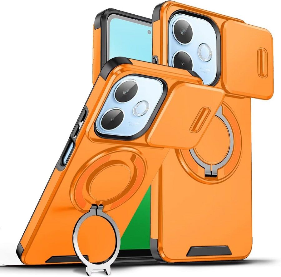 With Slide Camera Lens Protective Cover Case for OPPO A5x A5 2025 A5 Pro A3x A40 A80 Magnetic Kickstand Phone Case