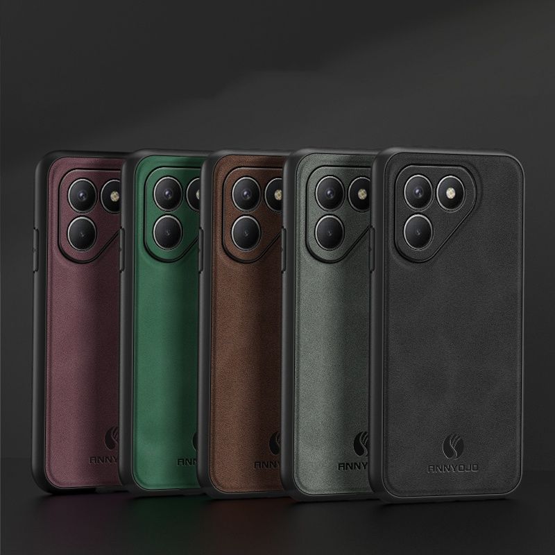 Luxury Business Phone Case for Tecno Pova 7 4G/LJ6 Magnetic Sheepskin Leather Back Cover