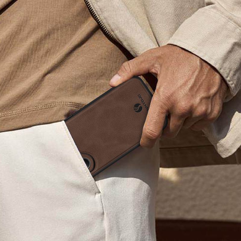 Luxury Business Phone Case for Tecno Pova 7 4G/LJ6 Magnetic Sheepskin Leather Back Cover