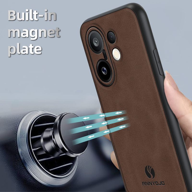 Luxury Business Phone Case for Vivo V60 V50 V50 Lite V40 V40 Lite V30 Pro V29 Magnetic Sheepskin Leather Back Cover