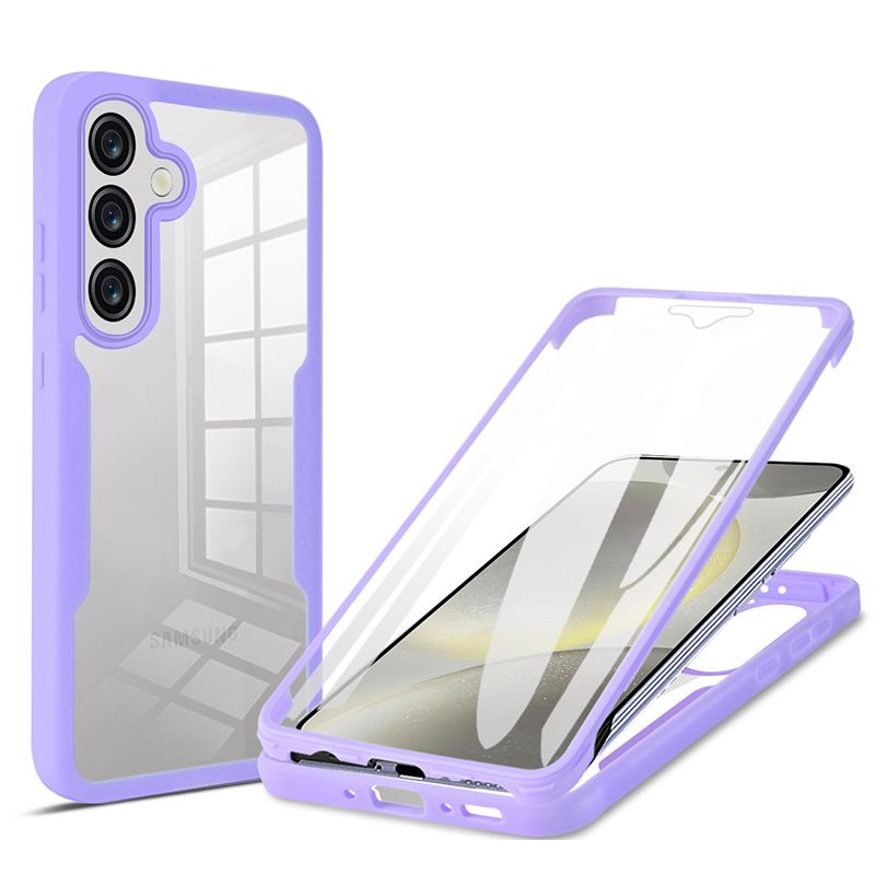 360 Full Cover For Samsung Galaxy A56 A26 A36 A16 A06 A55 A35 A25 A15 A05S A54 A34 A24 A14 A04S A04e Transparent Shockproof Phone Case