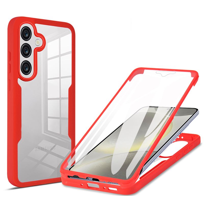 360 Full Cover For Samsung Galaxy A56 A26 A36 A16 A06 A55 A35 A25 A15 A05S A54 A34 A24 A14 A04S A04e Transparent Shockproof Phone Case