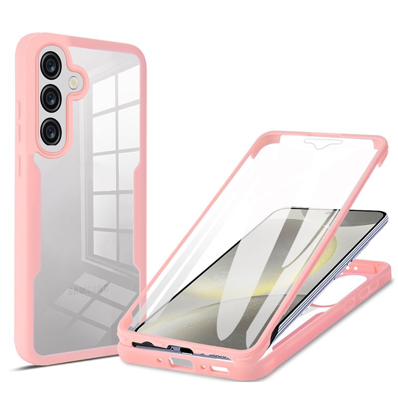 360 Full Cover For Samsung Galaxy A56 A26 A36 A16 A06 A55 A35 A25 A15 A05S A54 A34 A24 A14 A04S A04e Transparent Shockproof Phone Case