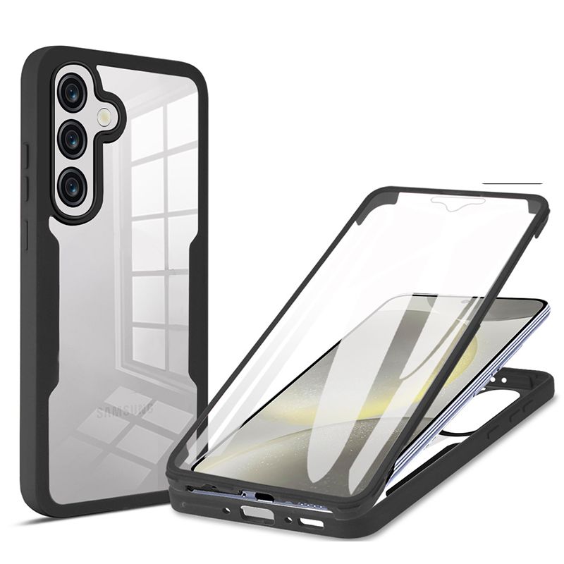 360 Full Cover For Samsung Galaxy A56 A26 A36 A16 A06 A55 A35 A25 A15 A05S A54 A34 A24 A14 A04S A04e Transparent Shockproof Phone Case