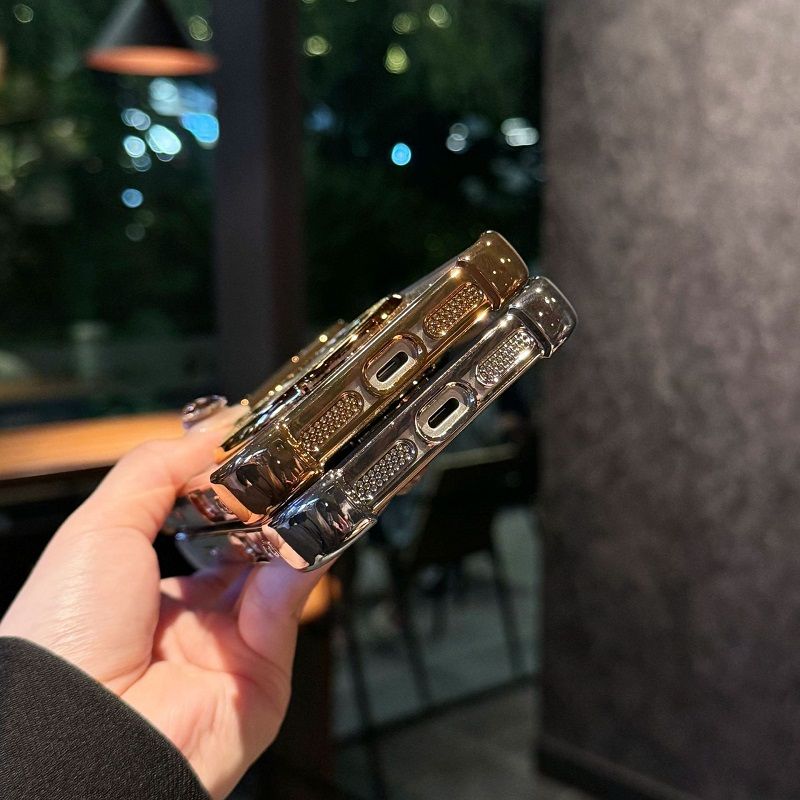 Glitter Paper Soft Case Cover for iPhone 17 Pro Max 17 Air 17 Pro 16e 16 Plus 16 Pro Max 15 14 Plus (With Lens Film Phone Case) Magnetic Phone Case Bracket Anti Drop Soft Case