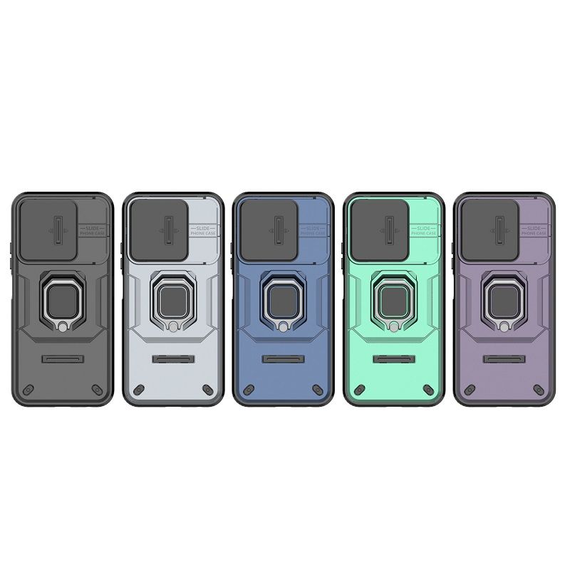 Slide Camera Lens Protective Cover Case for Xiaomi Redmi 15C 14C A4 A3X A3 13C 13 Magnetic Kickstand Phone Case