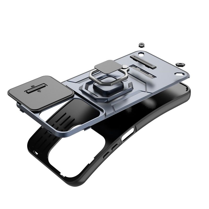 Slide Camera Lens Protective Cover Case for Xiaomi Redmi 15C 14C A4 A3X A3 13C 13 Magnetic Kickstand Phone Case