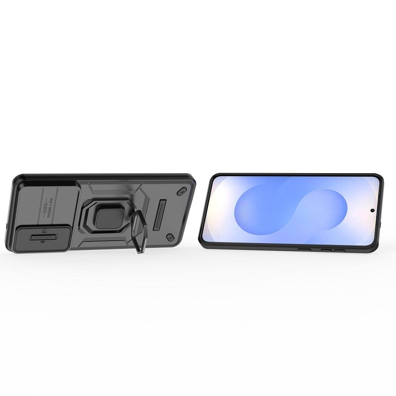 Slide Camera Lens Protective Cover Case for Samsung Galaxy S26 Ultra S26 Plus S25 FE S25 Edge S25 Ultra S24 FE S24 Plus S23 Plus S23 Ultra Magnetic Kickstand Phone Case