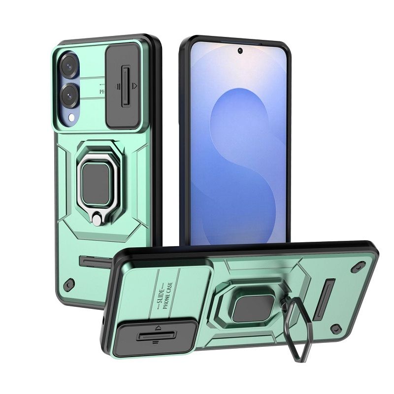 Slide Camera Lens Protective Cover Case for Samsung Galaxy S26 Ultra S26 Plus S25 FE S25 Edge S25 Ultra S24 FE S24 Plus S23 Plus S23 Ultra Magnetic Kickstand Phone Case
