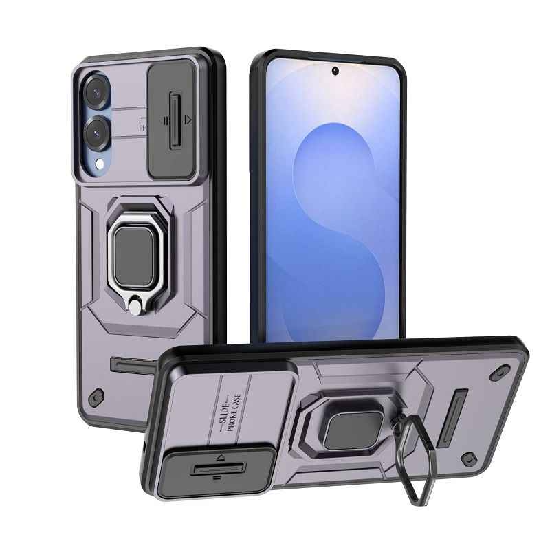 Slide Camera Lens Protective Cover Case for Samsung Galaxy S26 Ultra S26 Plus S25 FE S25 Edge S25 Ultra S24 FE S24 Plus S23 Plus S23 Ultra Magnetic Kickstand Phone Case
