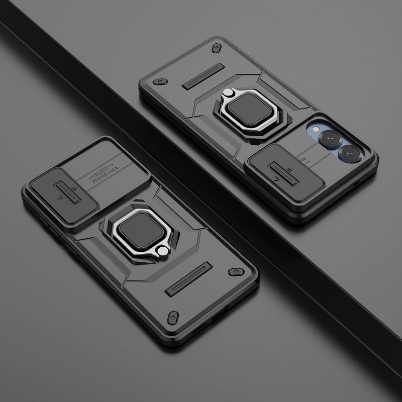 Slide Camera Lens Protective Cover Case for Samsung Galaxy S26 Ultra S26 Plus S25 FE S25 Edge S25 Ultra S24 FE S24 Plus S23 Plus S23 Ultra Magnetic Kickstand Phone Case