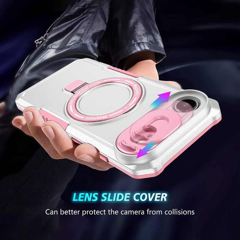 Magsafe Magnetic Kickstand Phone Case for iPhone 17 Air Slide Camera Lens Protective Cover