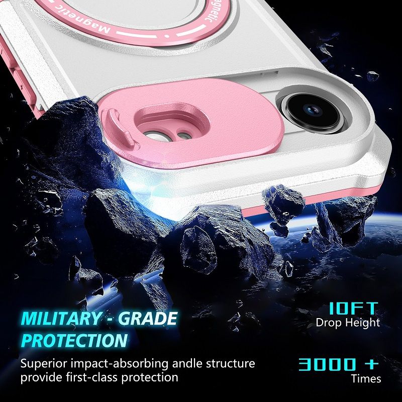 Magsafe Magnetic Kickstand Phone Case for iPhone 17 Air Slide Camera Lens Protective Cover