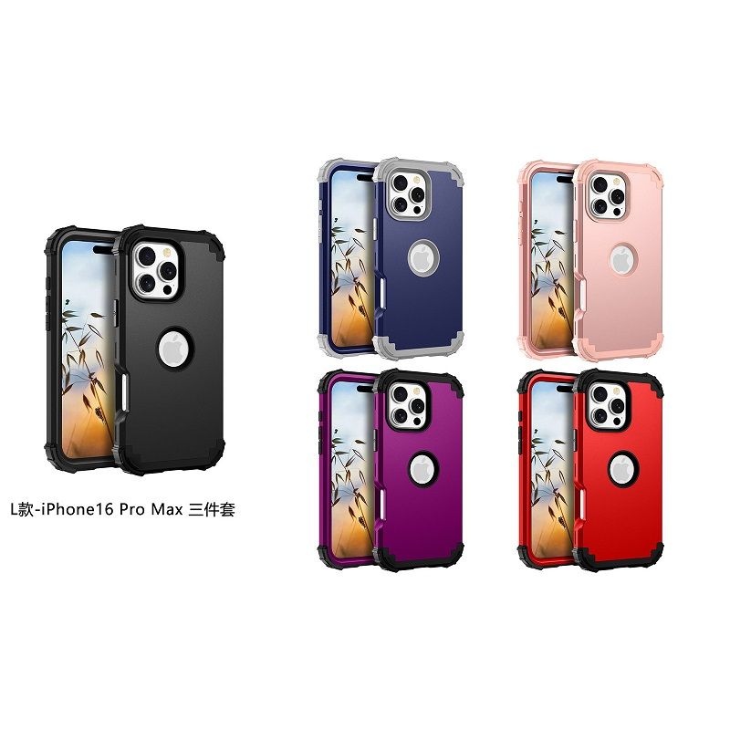 Phone Case For iPhone 17 Pro Max 17 Air 17 Pro 16e 16 15 14 12 13 11 Pro Max 16 Plus 15 Plus 14 Plus 13 Mini 12 Mini 3 in 1 Hybrid Hard PC Silicone Heavy Duty Rugged Bumper