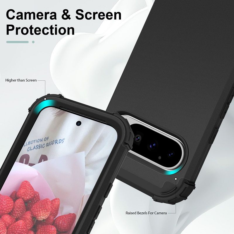 Phone Case for Google Pixel 10 Pro XL 10 Pro 9a 9 Pro XL 9 8a 7a 6a 8 7 6 Pro 5a 5 4 XL 4a 3a XL 3 in 1 Hybrid Hard PC Silicone Heavy Duty Rugged Bumper