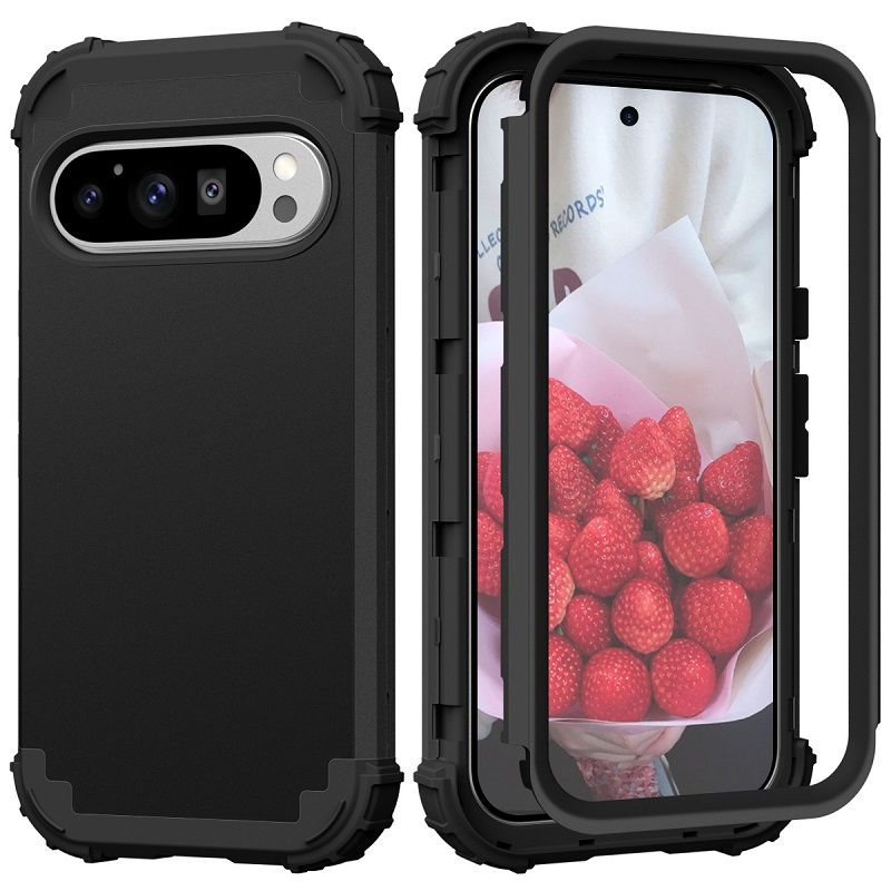 Phone Case for Google Pixel 10 Pro XL 10 Pro 9a 9 Pro XL 9 8a 7a 6a 8 7 6 Pro 5a 5 4 XL 4a 3a XL 3 in 1 Hybrid Hard PC Silicone Heavy Duty Rugged Bumper