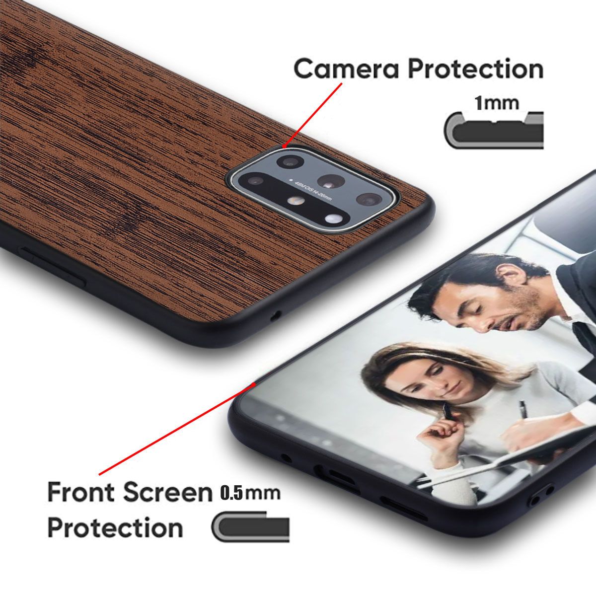Made Of Bamboo Leather Phone Case for Samsung Galaxy M56 F56 M36 F36 Soft TPU Around The Edge Hard PC At The Back 3in1 material Back Cover