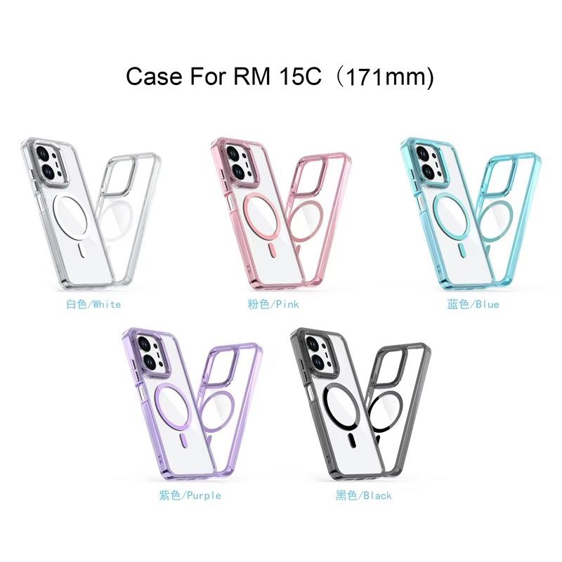 Phone Case for Xiaomi Redmi 15C Acrylic Hard Clear Case [Compatible with Magsafe ] Yellowing Resistant Magnetic Cover