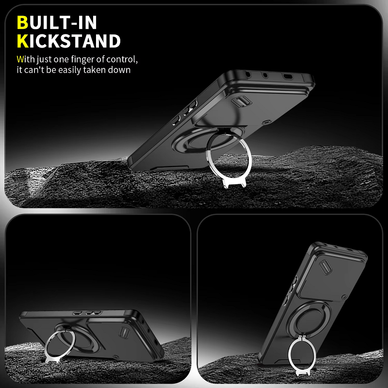 With Slide Camera Lens Protective Cover Case for Infinix Note 50 Pro 50 Pro+ Plus 40 Pro+ 40 Pro Magnetic Kickstand Luxury Phone Case