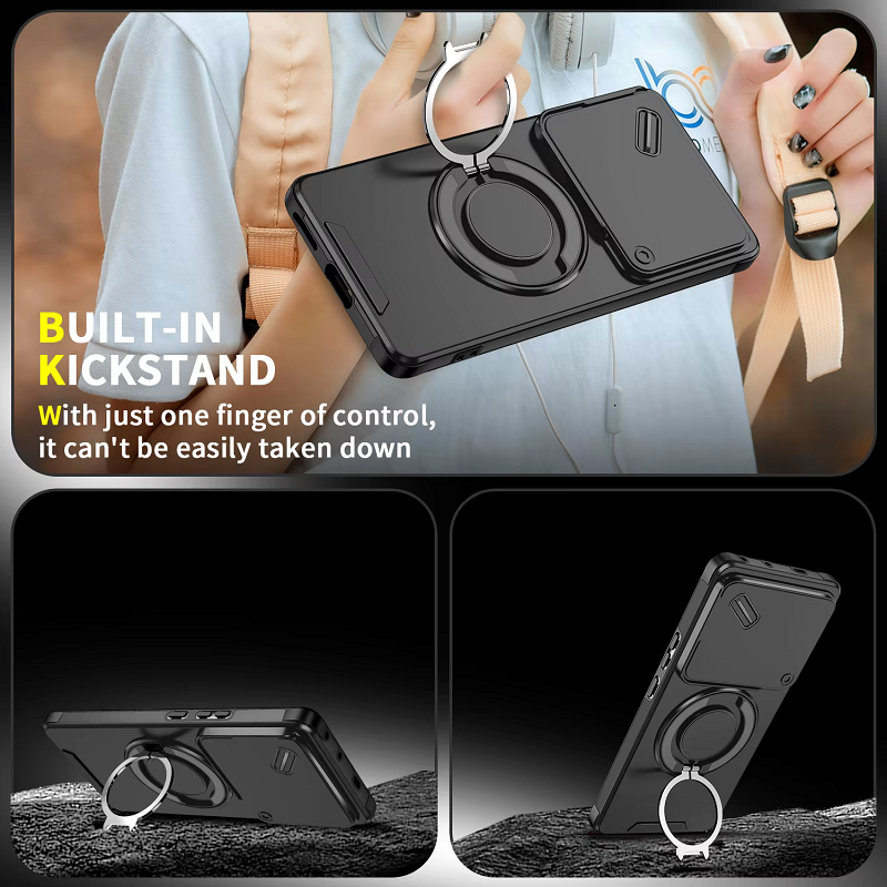 With Slide Camera Lens Protective Cover Case for Infinix Note 50 Pro 50 Pro+ Plus 40 Pro+ 40 Pro Magnetic Kickstand Luxury Phone Case