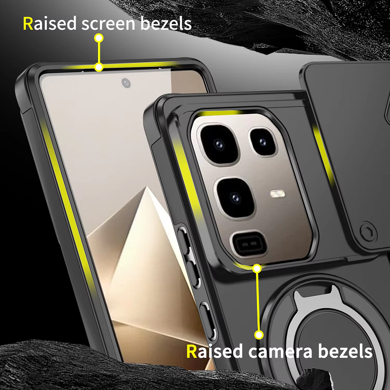 With Slide Camera Lens Protective Cover Case for Infinix Note 50 Pro 50 Pro+ Plus 40 Pro+ 40 Pro Magnetic Kickstand Luxury Phone Case