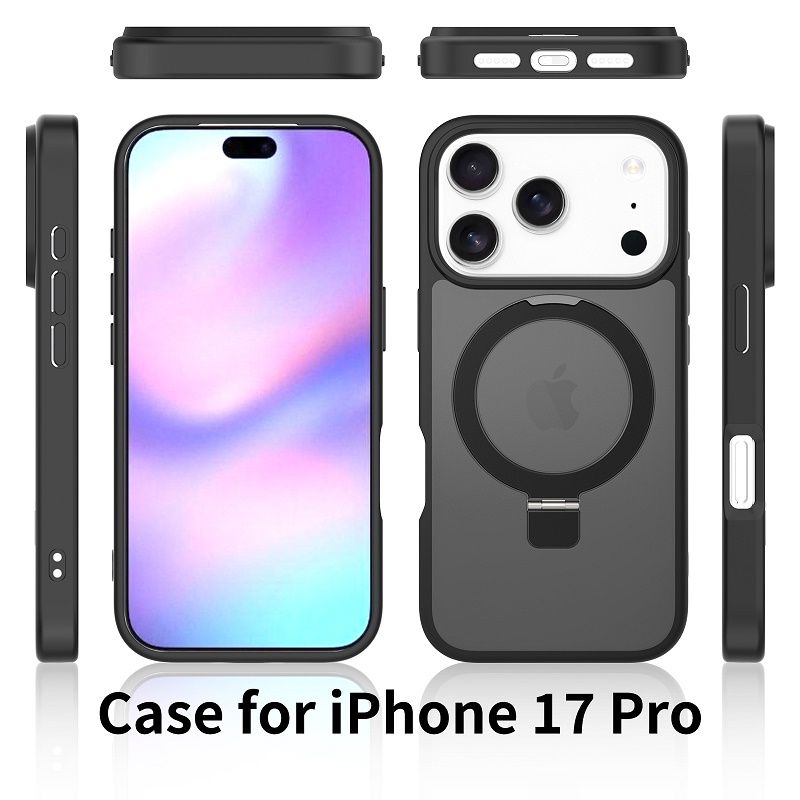 Phone Case for iPhone 17 Pro 17 Pro Max 17 Air 16 15 Pro 14 Plus 14 Pro Max with 360° Spin Magnetic Stand, Fit for MagSafe, Military Drop Protection Cover