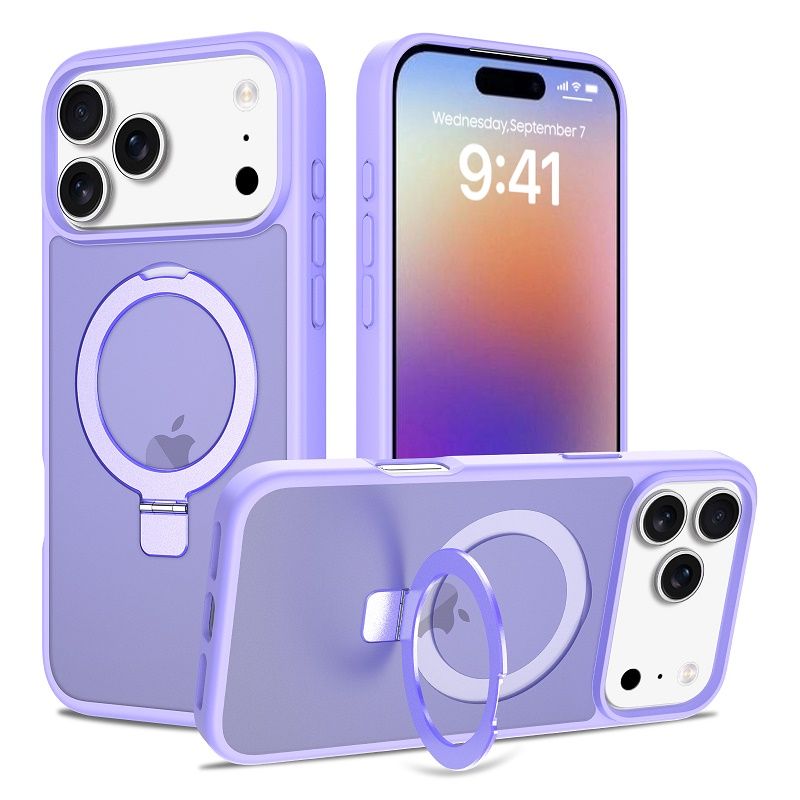 Phone Case for iPhone 17 Pro 17 Pro Max 17 Air 16 15 Pro 14 Plus 14 Pro Max with 360° Spin Magnetic Stand, Fit for MagSafe, Military Drop Protection Cover