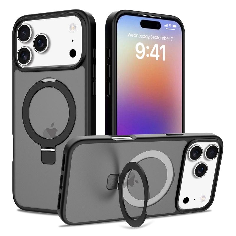 Phone Case for iPhone 17 Pro 17 Pro Max 17 Air 16 15 Pro 14 Plus 14 Pro Max with 360° Spin Magnetic Stand, Fit for MagSafe, Military Drop Protection Cover