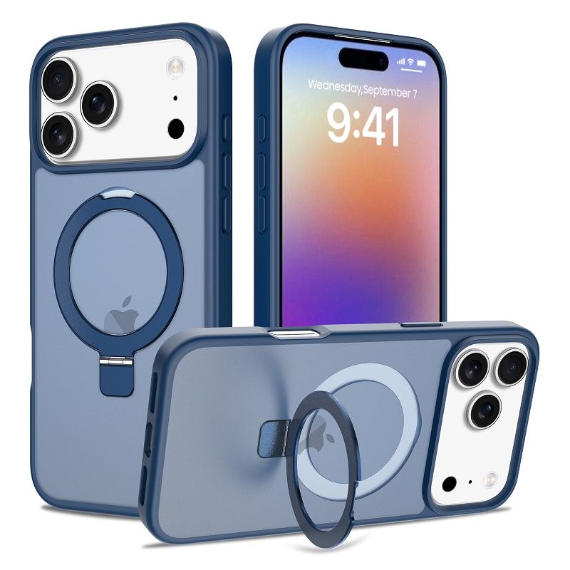 Phone Case for iPhone 17 Pro 17 Pro Max 17 Air 16 15 Pro 14 Plus 14 Pro Max with 360° Spin Magnetic Stand, Fit for MagSafe, Military Drop Protection Cover