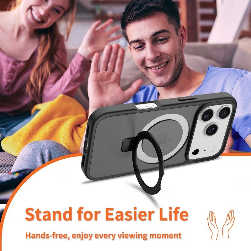 Phone Case for iPhone 17 Pro 17 Pro Max 17 Air 16 15 Pro 14 Plus 14 Pro Max with 360° Spin Magnetic Stand, Fit for MagSafe, Military Drop Protection Cover