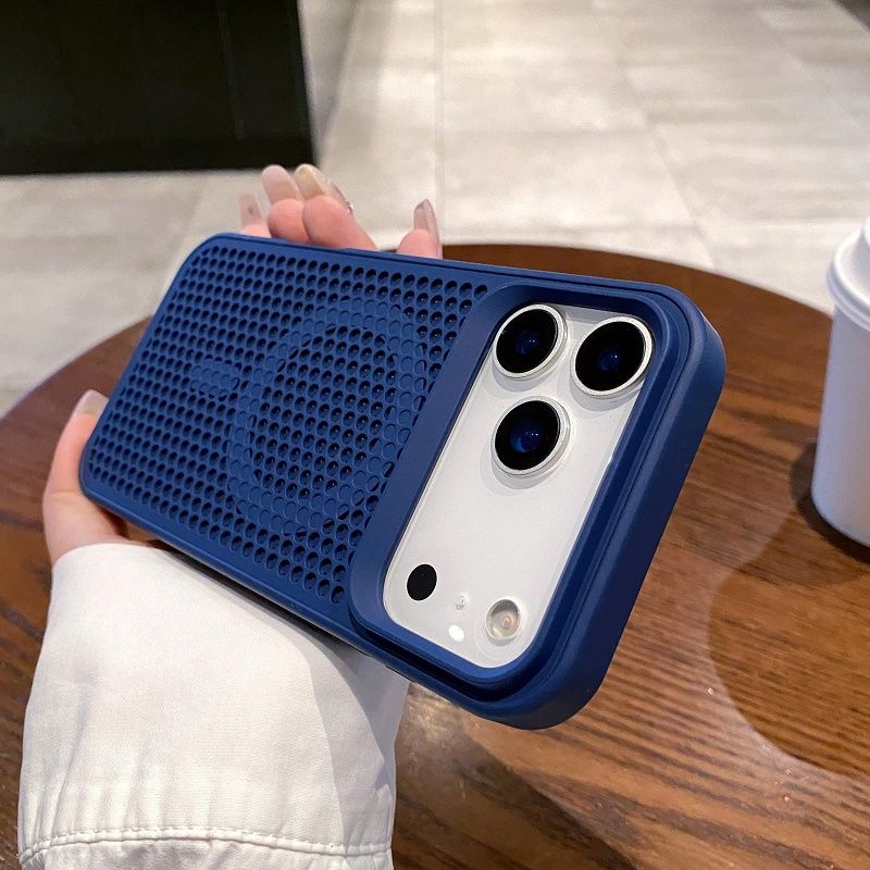 Magnetic Heat Dissipation Breathable Back Case for iPhone 17 Pro 17 Pro Max 17 Air 16 15 Plus 14 Plus 13 12 Pro Max Cooling Wireless Charge Cover