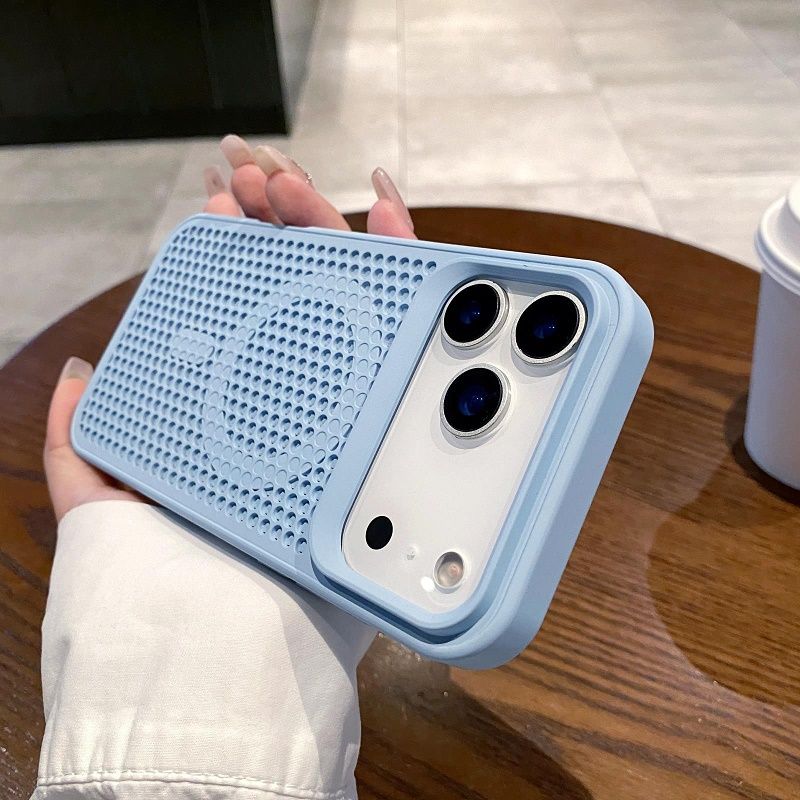 Magnetic Heat Dissipation Breathable Back Case for iPhone 17 Pro 17 Pro Max 17 Air 16 15 Plus 14 Plus 13 12 Pro Max Cooling Wireless Charge Cover