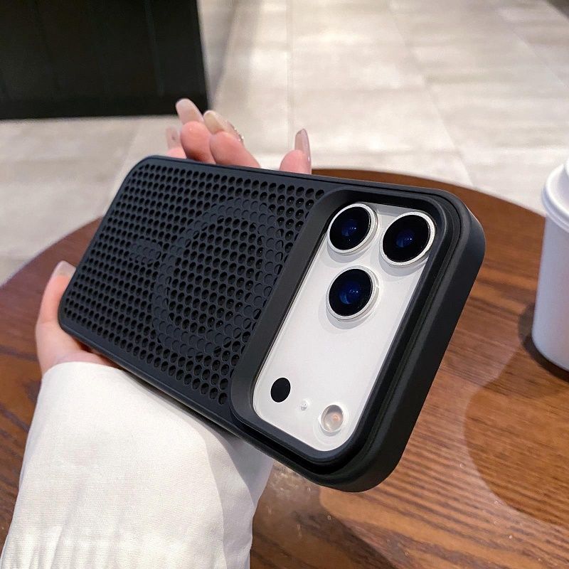 Magnetic Heat Dissipation Breathable Back Case for iPhone 17 Pro 17 Pro Max 17 Air 16 15 Plus 14 Plus 13 12 Pro Max Cooling Wireless Charge Cover