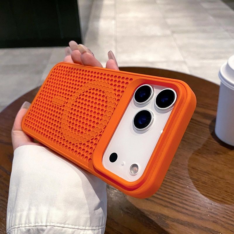 Magnetic Heat Dissipation Breathable Back Case for iPhone 17 Pro 17 Pro Max 17 Air 16 15 Plus 14 Plus 13 12 Pro Max Cooling Wireless Charge Cover