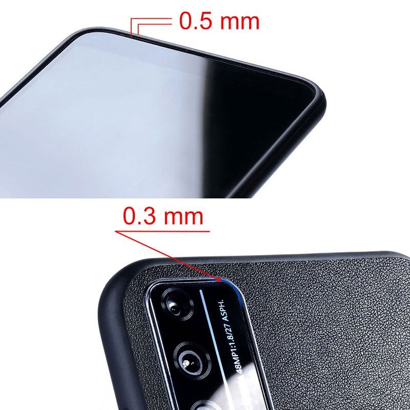 Made Of Bamboo Leather Phone Case for OPPO A6 Pro Soft TPU Around The Edge Hard PC At The Back 3in1 material Back Cover