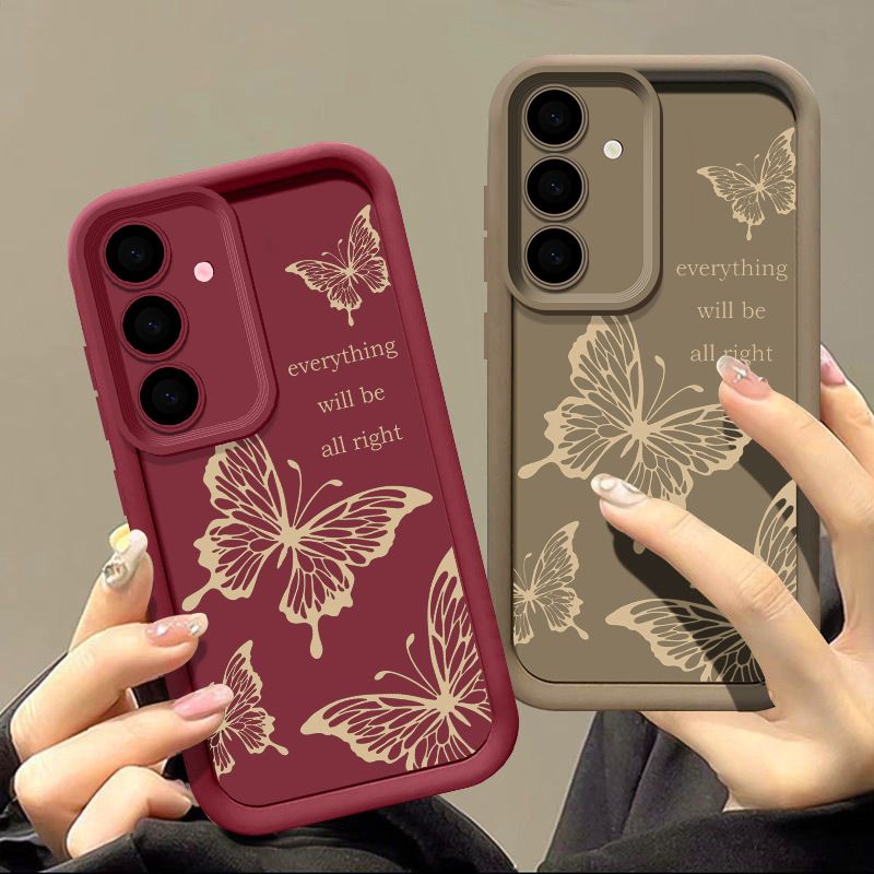 Phone Case for Samsung Galaxy A17 A56 A36 A26 A16 A06 A55 A35 A25 A15 A05s A05 A54 A34 A14 S25 Ultra S25 FE S25 Edge S24 S23 FE S22 S21 Plus Silicone Anti Drop TPU Soft Back Cover