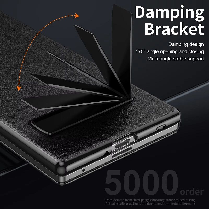 Magnetic Leather Flip Cover Case for Samsung Galaxy Z Fold 7/6/5/4/3 With Metal Bracket Shockproof Protective Back Cover