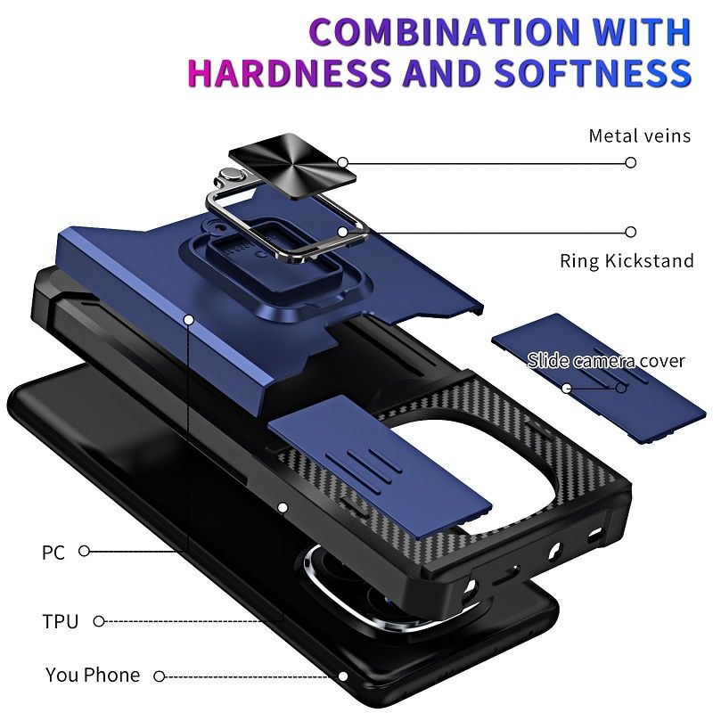 Slide Anti-Scratch Camera Lens Cover for Xiaomi Redmi Note 14 Pro 14 Pro Plus Anti-Fall Drop Protection Cover