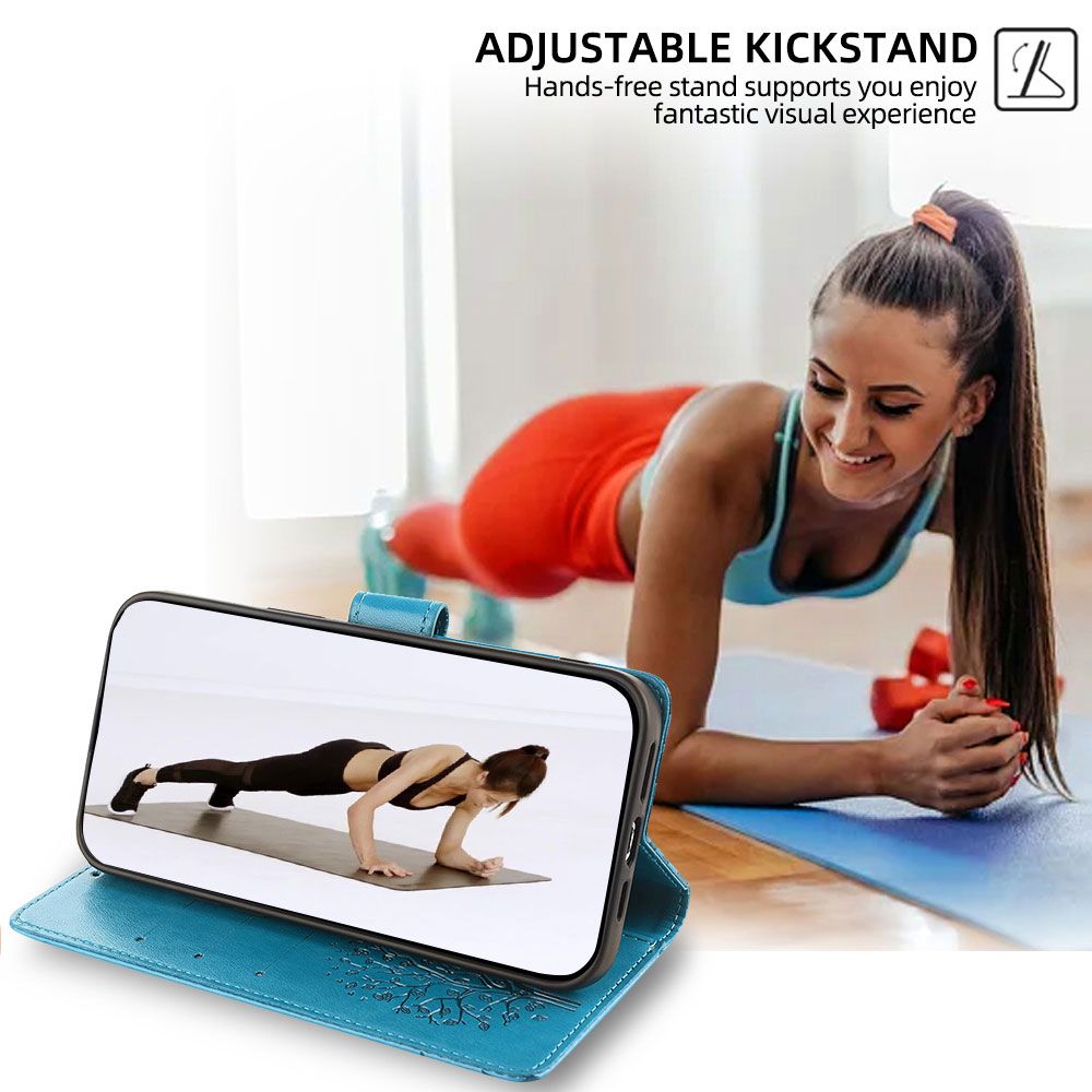 Wallet Leather Cover for OPPO A6 Pro Case Card Slots Magnetic Closure Shockproof Cover with Hand Strap
