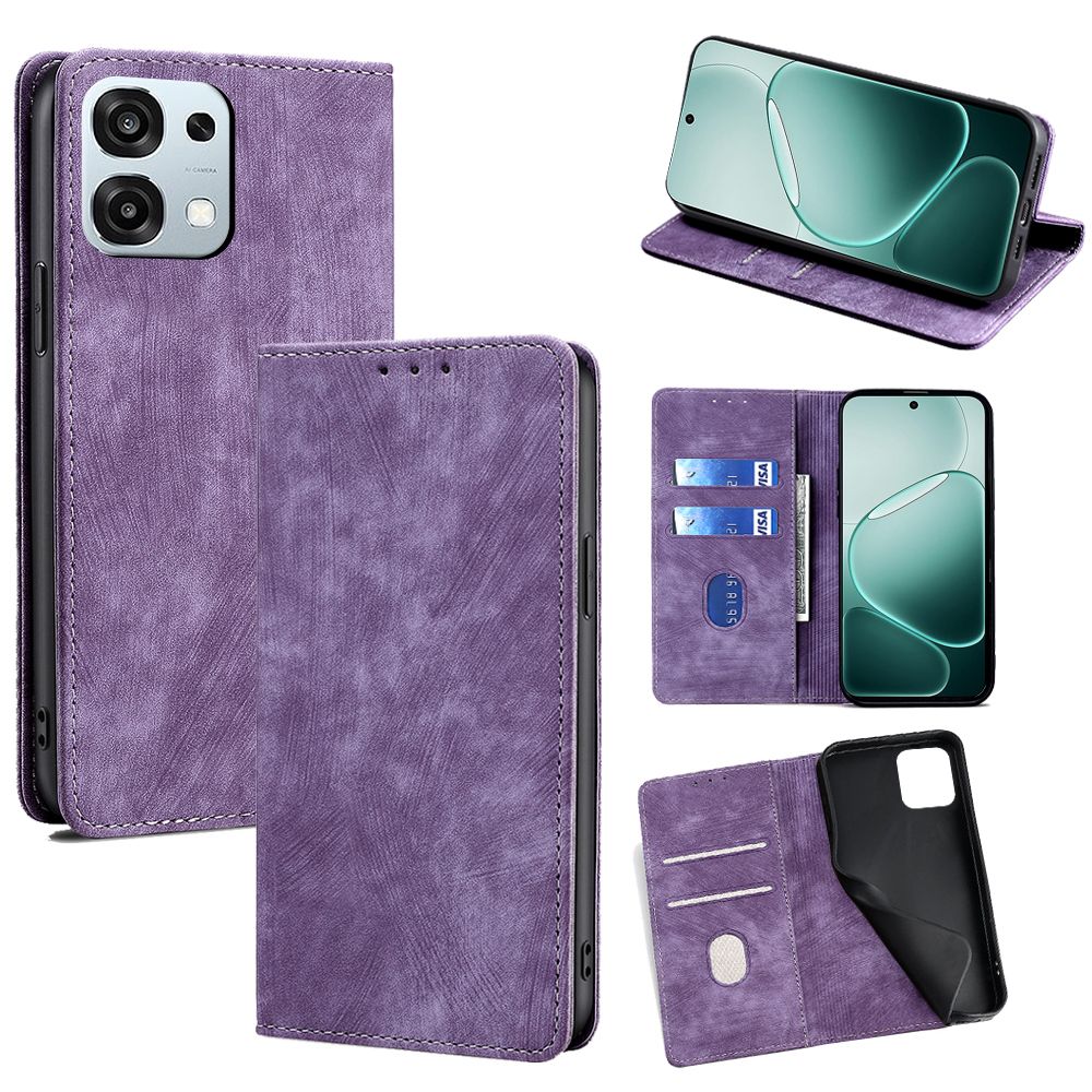 Leather Flip Cover Case for OPPO A6 Pro [Flip Vintage Leather] Wallet Shockproof Durable Retro Phone Case