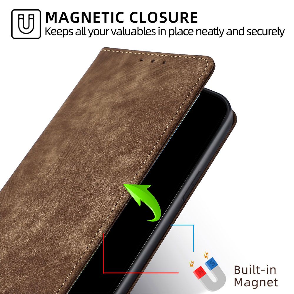 Leather Flip Cover Case for OPPO A5 Pro [Flip Vintage Leather] Wallet Shockproof Durable Retro Phone Case