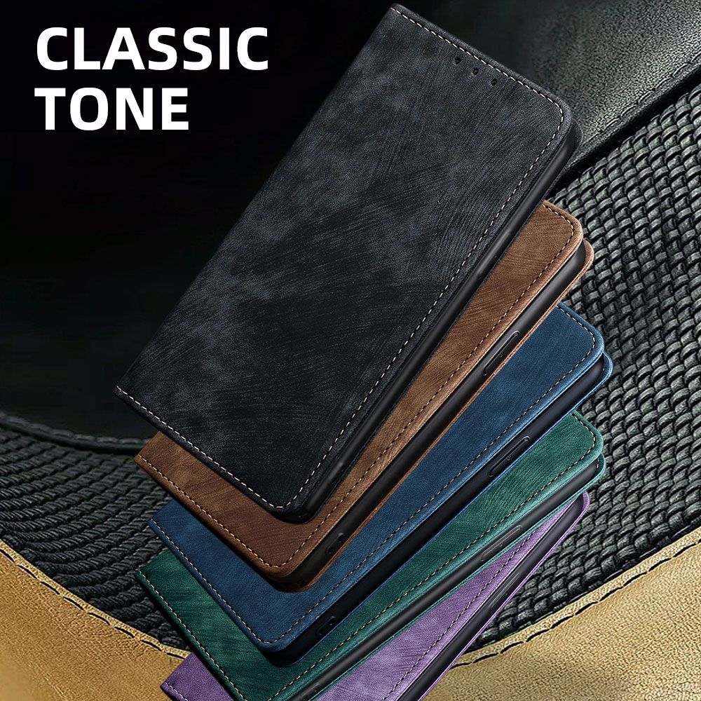 Leather Flip Cover Case for OPPO A5 Pro [Flip Vintage Leather] Wallet Shockproof Durable Retro Phone Case