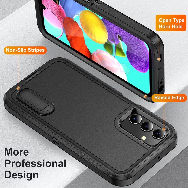 Heavy Duty Stand Defender Armor Phone Case for Samsung Galaxy A17 A56 A36 A26 A16 A06 A15 A54 A14 Anti-shock Holder Rugged Case Back Cover Case
