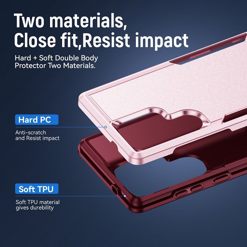 Heavy Duty Armor Case for Samsung Galaxy S26 Ultra S26 Plus S25 FE S25 Edge S24 FE S23 Plus S22 S21 Ultra Military-Grade Drop Protection Shockproof Protective Phone Case